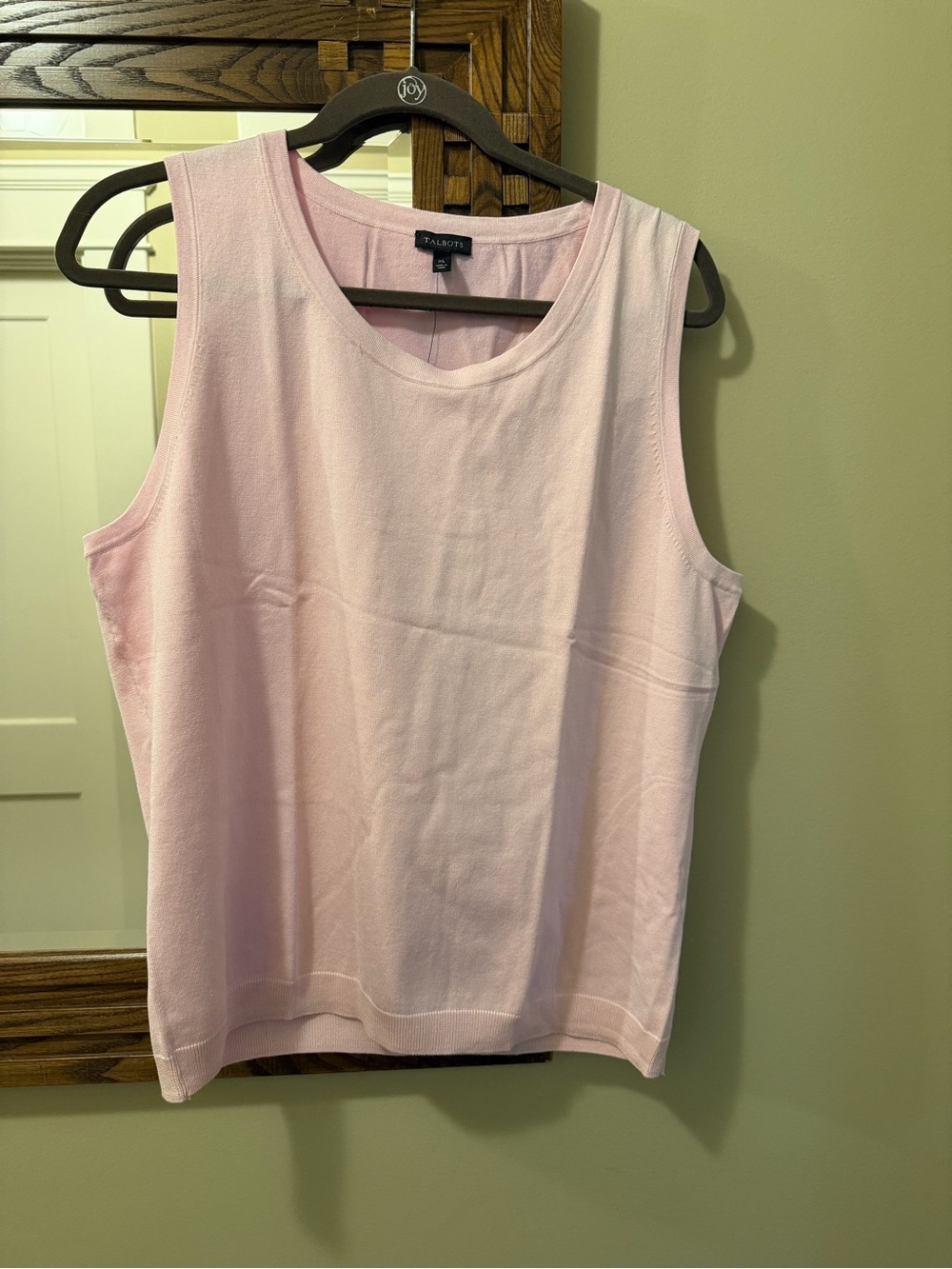 Talbots Light Pink Sleeveless Knit Tank XL